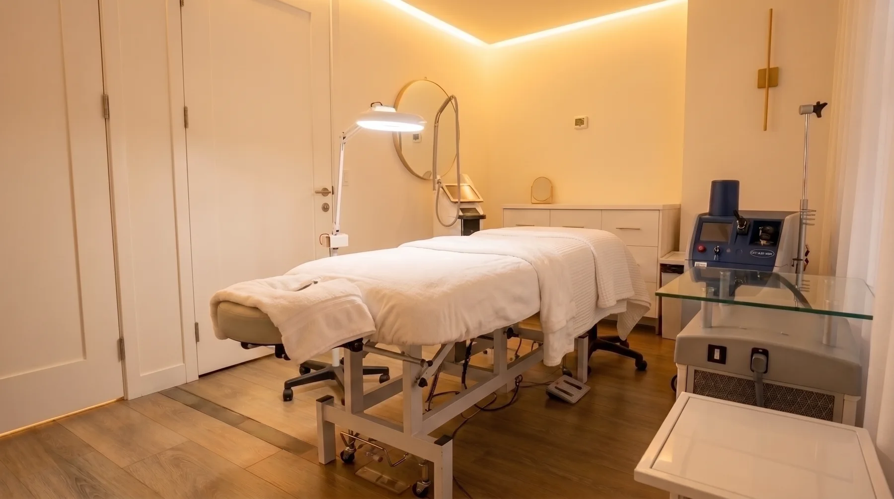 Treatment room inside the neoSKiN clinic