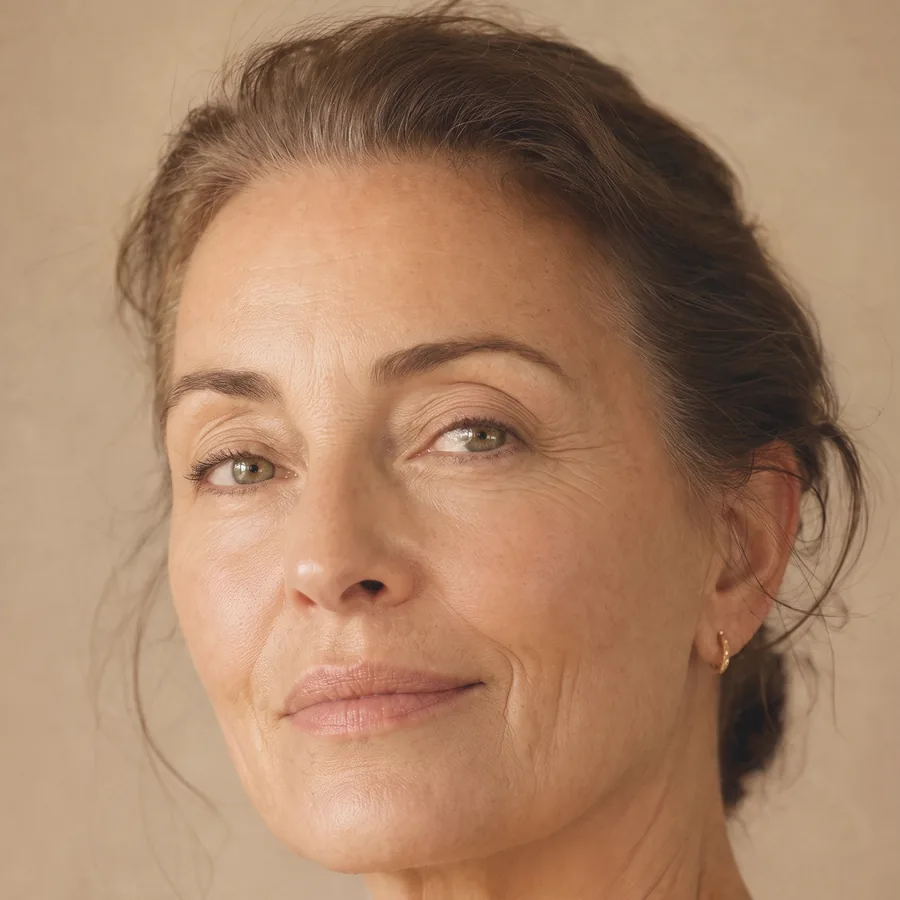 Fine lines and wrinkles on mature skin