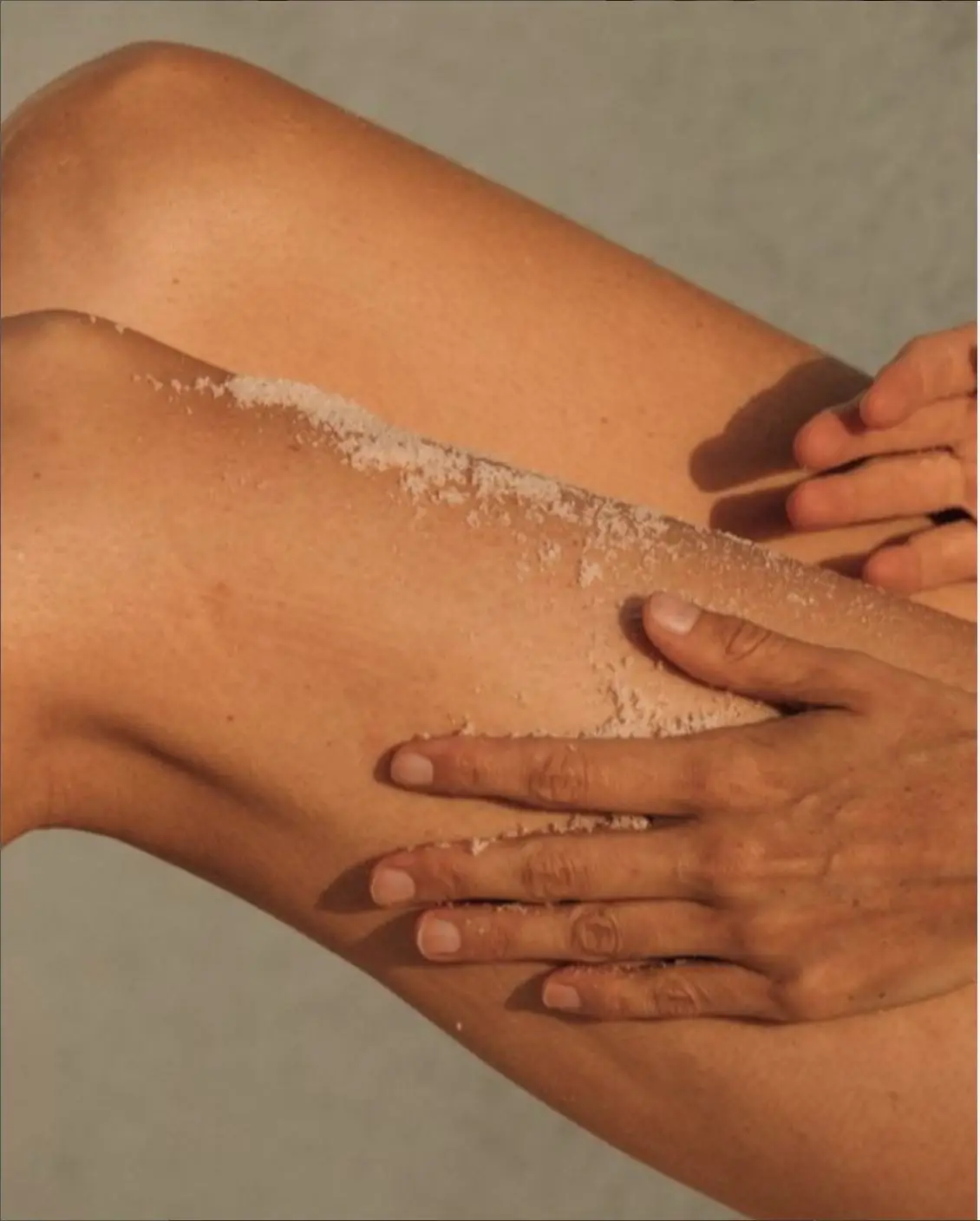 Smooth legs in warm natural light